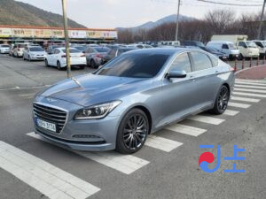 Hyundai Genesis blue - KMHGR41EDEU012671