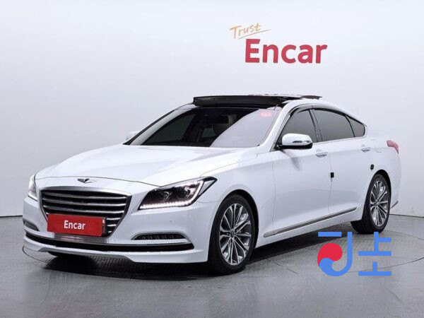 Hyundai Genesis white - KMHGM41DDFU055765