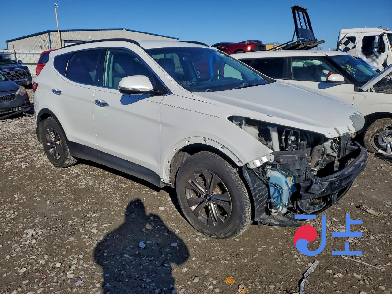 2016 Hyundai SantaFe White - KMHSW81UBGU665240 - Image 5