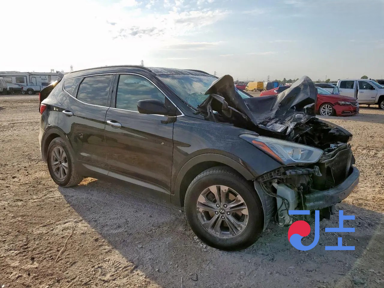 2015 Hyundai SantaFe Black - KMHSW81UBGU619149 - Image 5