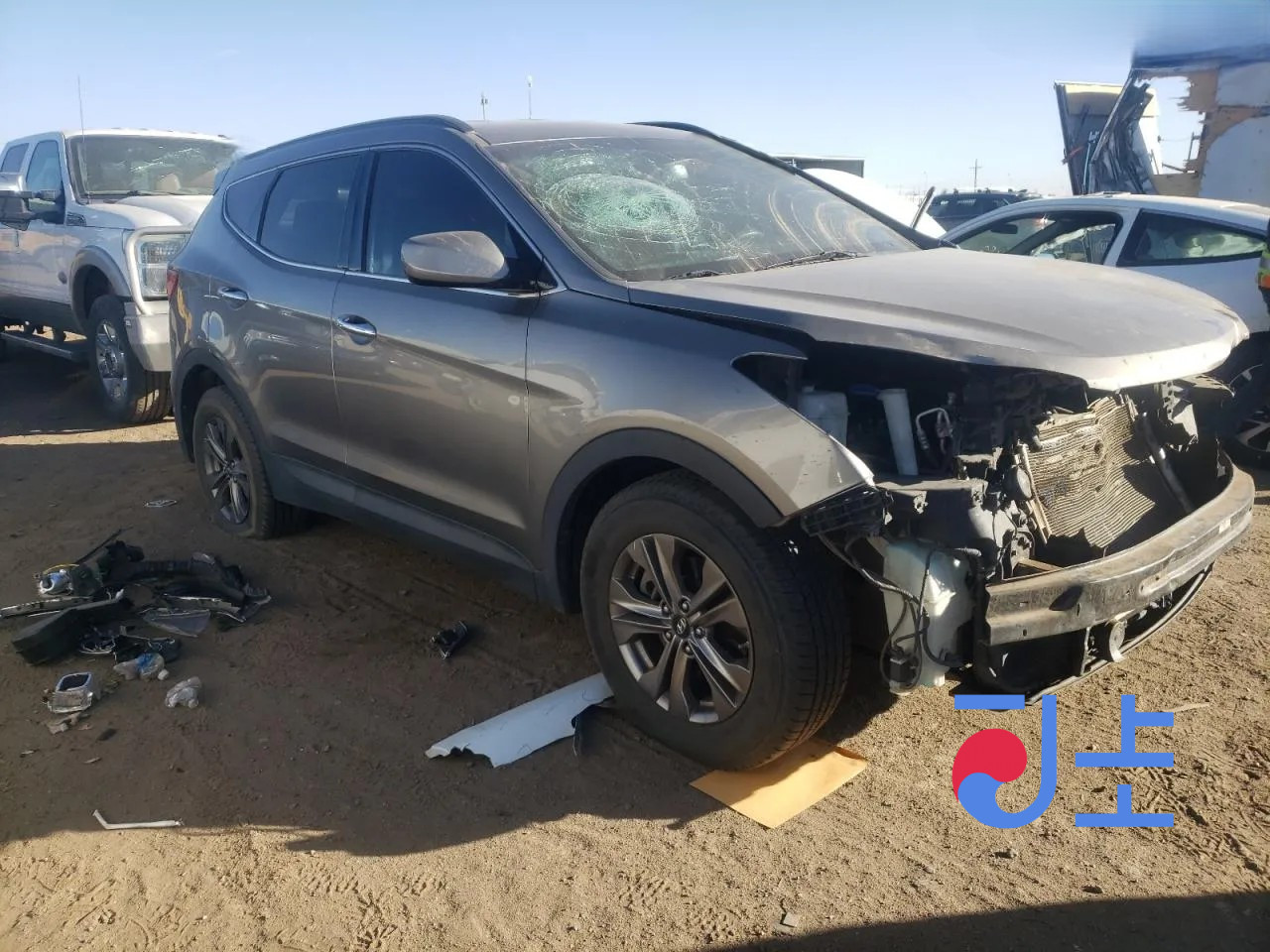 2015 Hyundai SantaFe Gray - KMHSU81UBGU597532 - Image 5