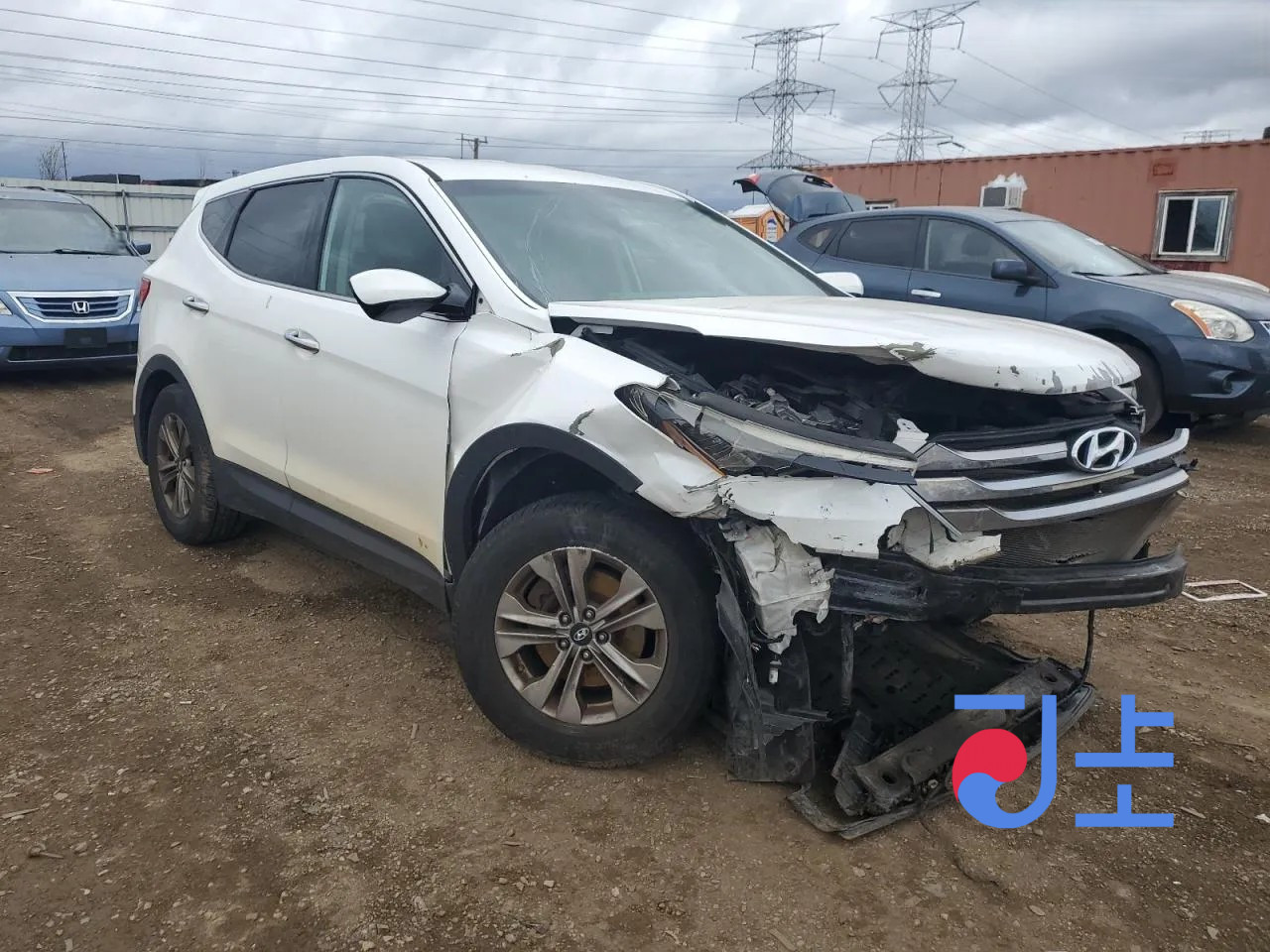 2015 Hyundai SantaFe White — KMHSW81UDGU612761 - Image 5