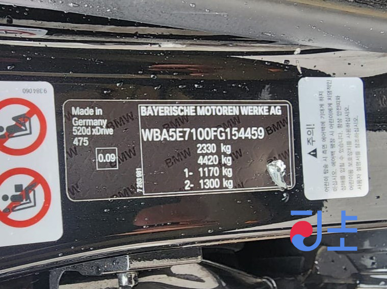 2015 BMW 5-Series 520d xDrive Black — WBA5E7100FG154459 - Image 8